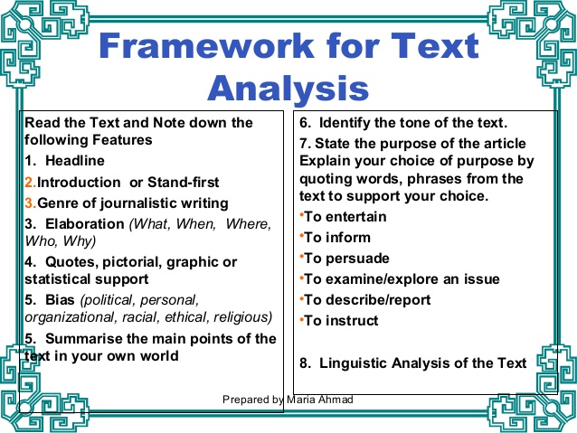 how to write a textual analysis